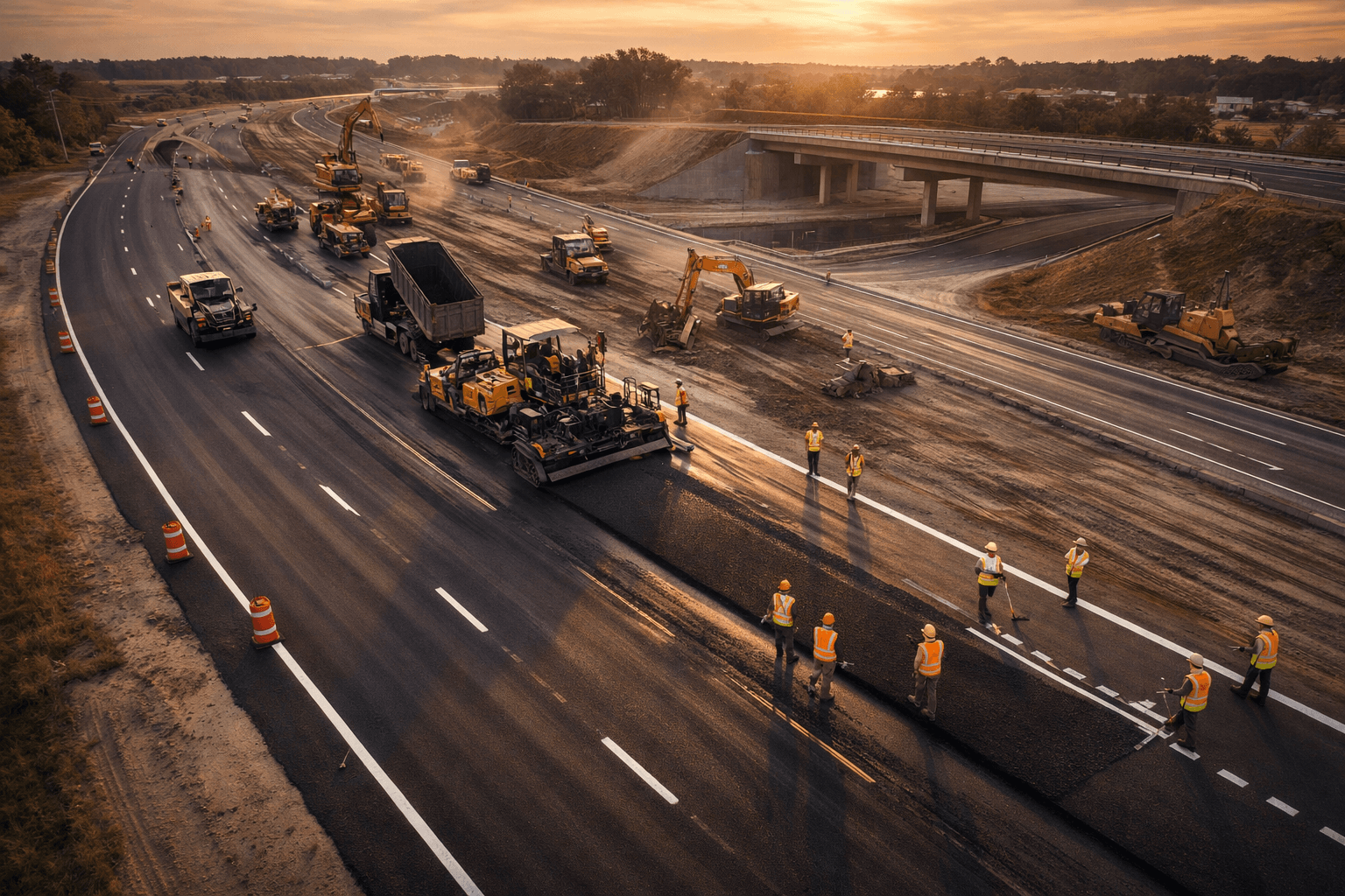 Apex Civil Contractors — active highway construction site