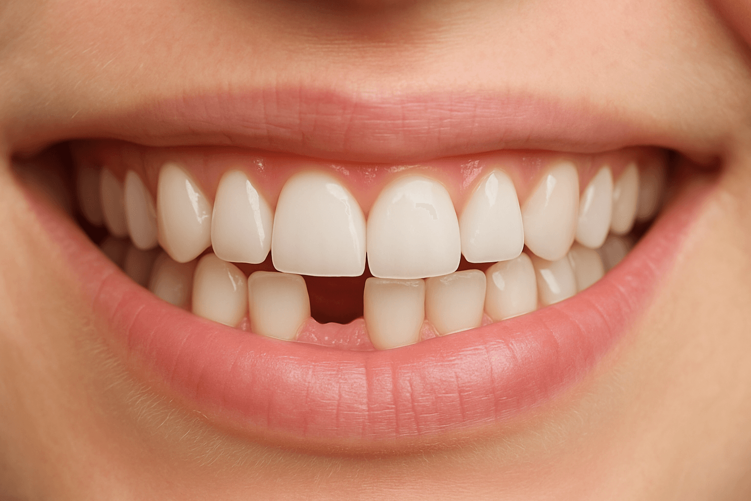 Gap before dental implant
