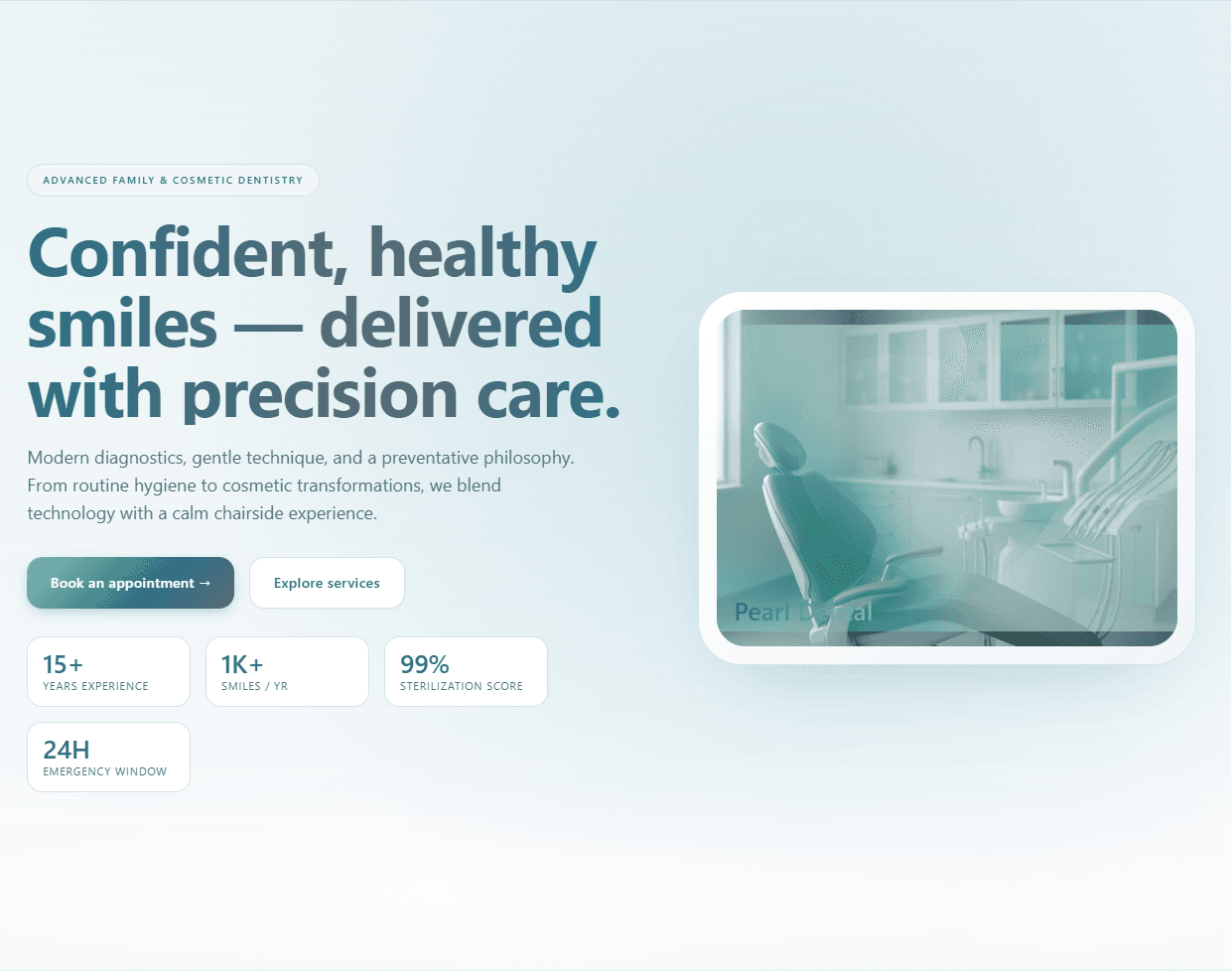 Pearl Dental Care concept preview