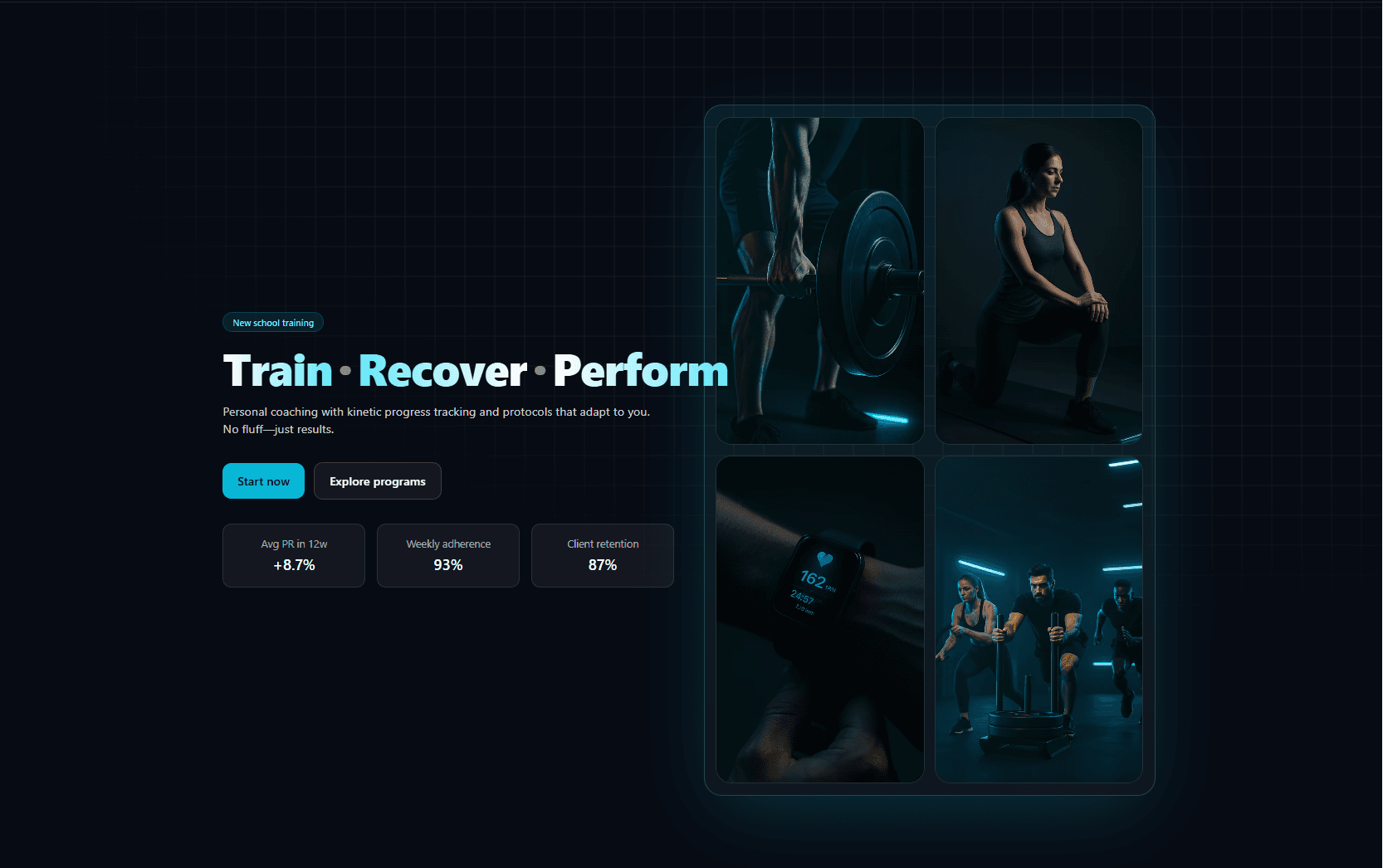 Pulse Studio Fitness concept preview