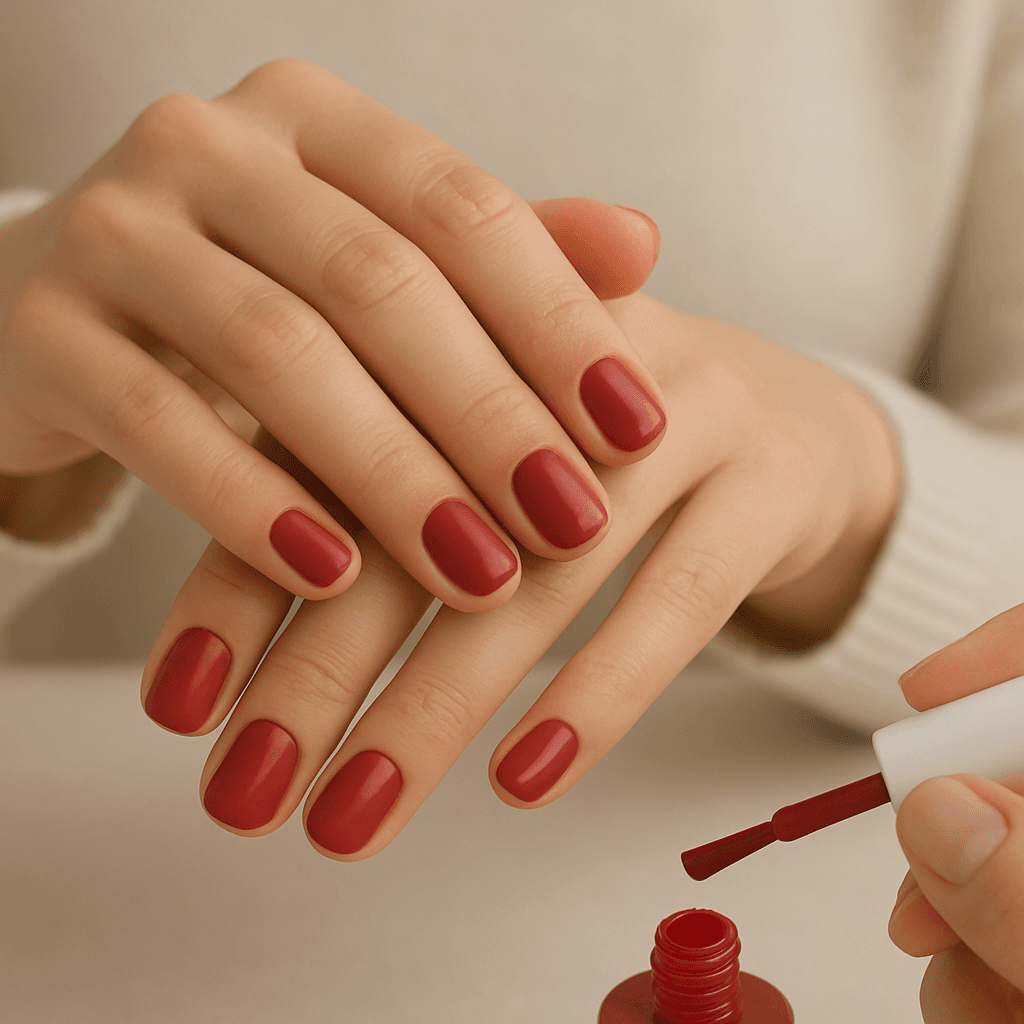 Solid color manicure