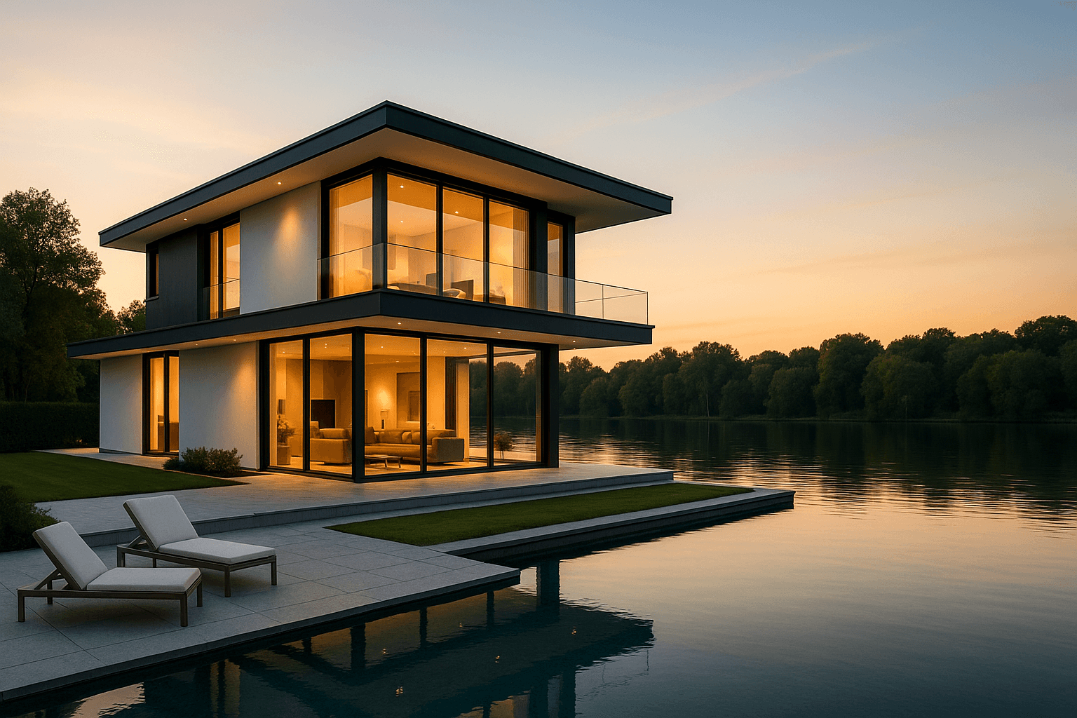 Glass Lakefront Villa