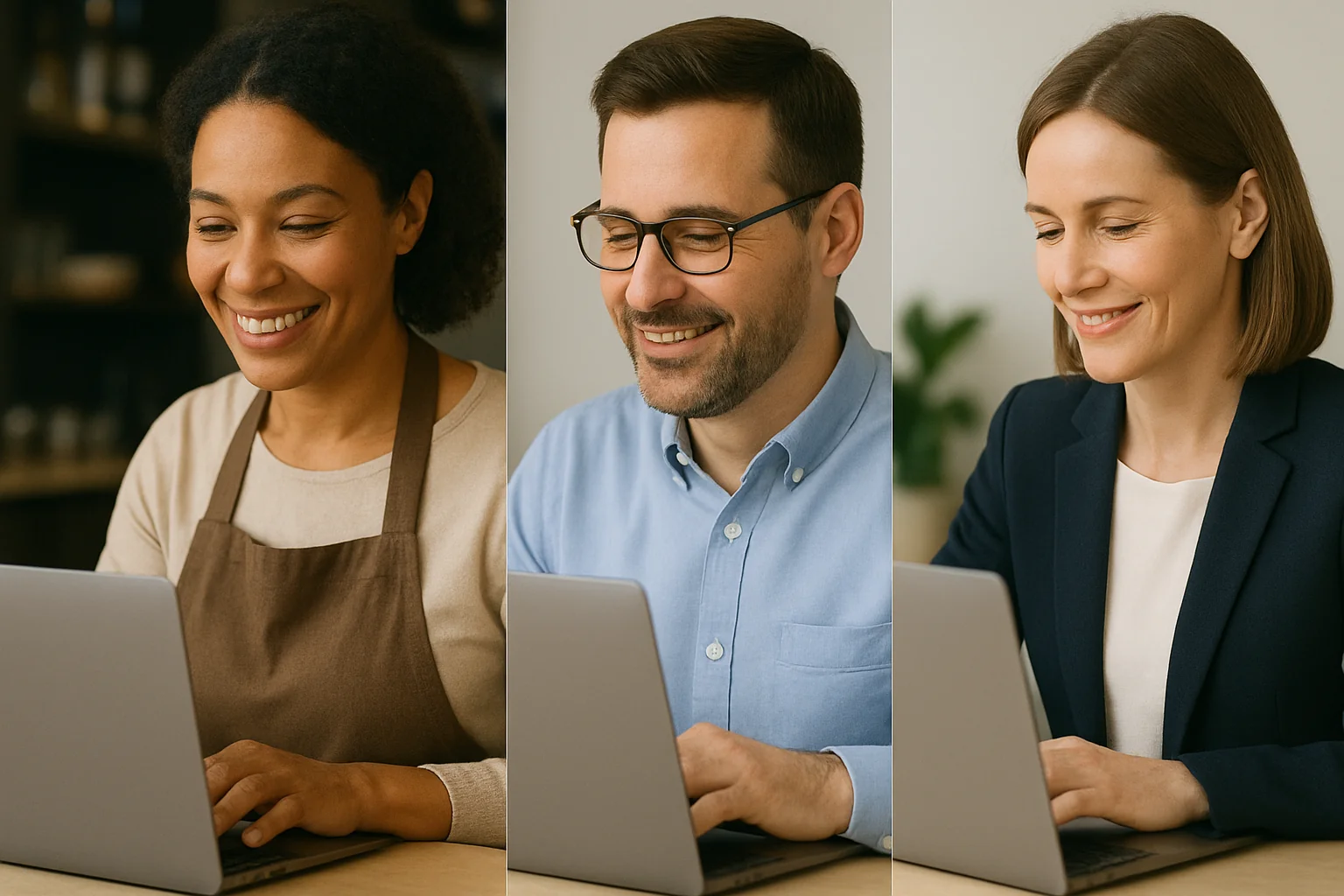 Panel showing satisfied customer avatars and positive sentiment